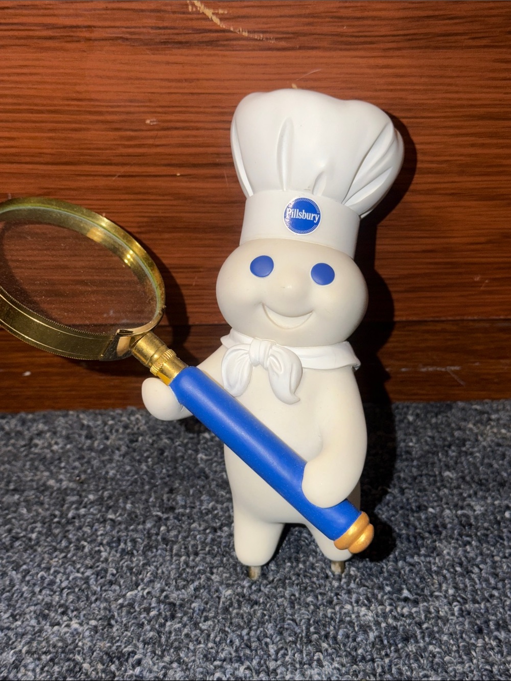 Pillsbury REPLACEMENT Doughboy Figurine with Blue Magnifying Glass